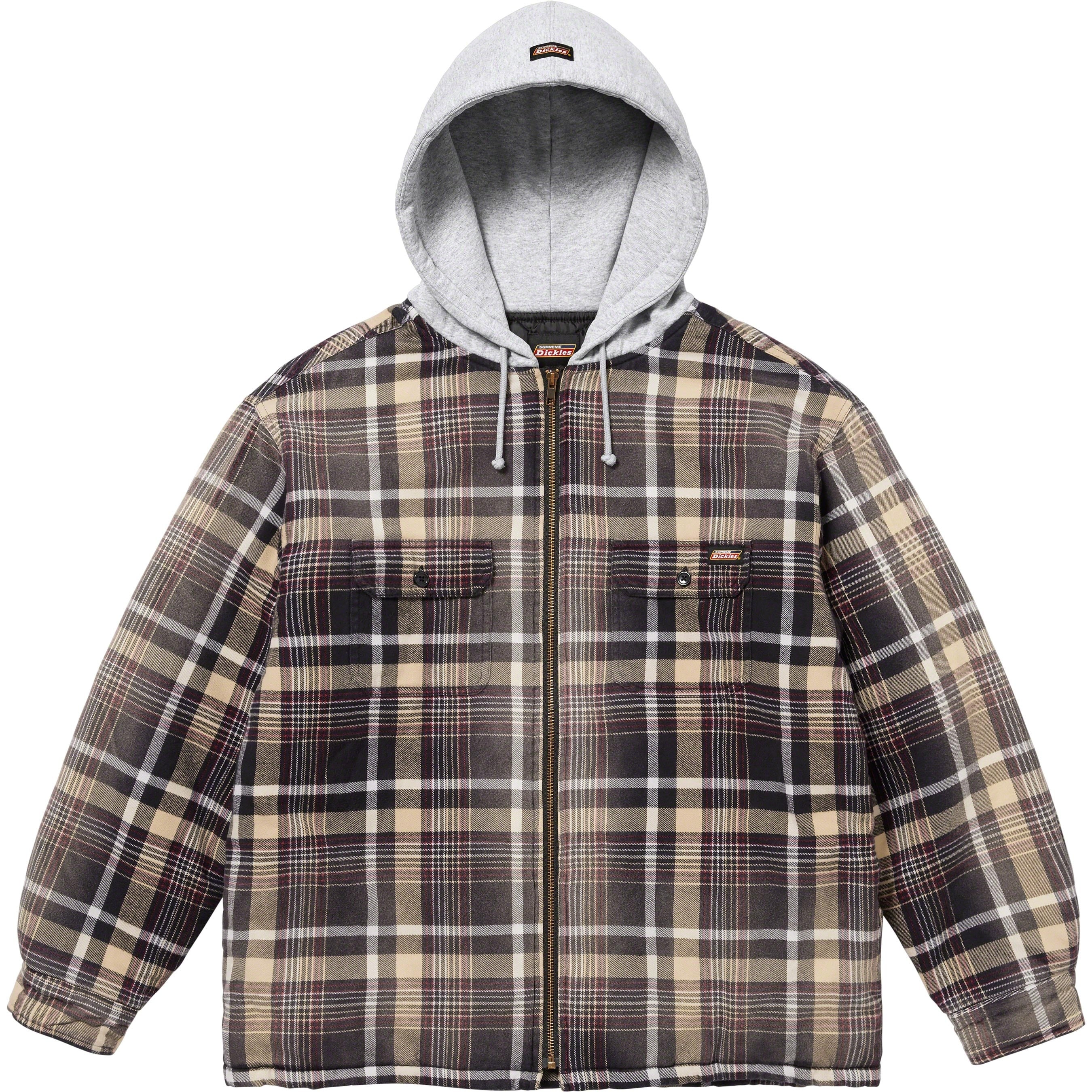 Supreme®/Dickies® Plaid Hooded Zip Up Shirt view 4